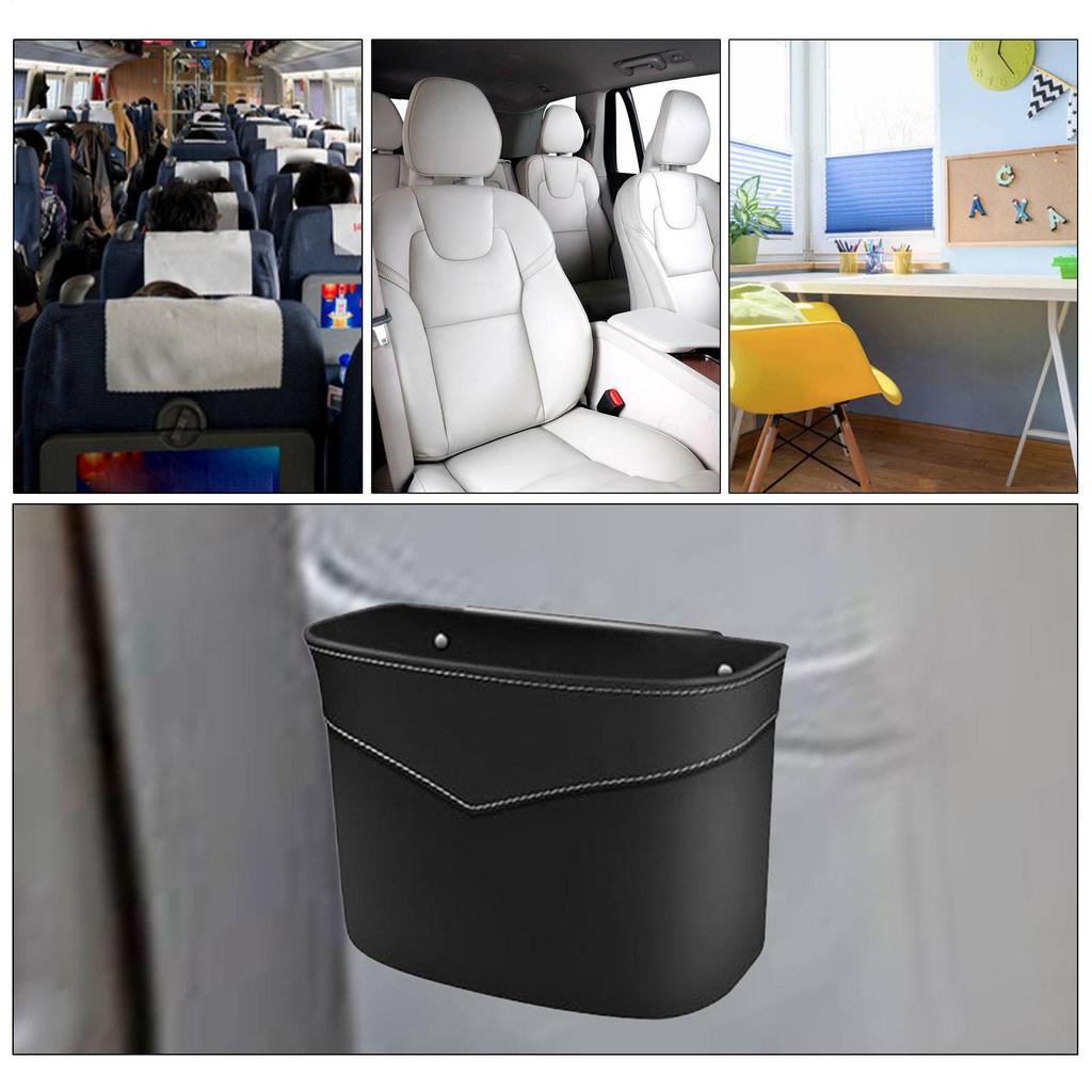 Car Trash Can Auto Interior Accessories Storage Box Car Rubbish Bin Back Of Seat For Trailer RV Truck Sedan Pickup Automotive