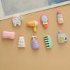 Cartoon Resin Accessories for DIY: Cream Glue Phone Case Charms, Hair Clips, and Fridge Magnets.