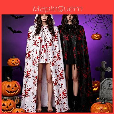 Mantello Costumi di Halloween Per Bambini Adulti Con Effetto Macchie di Sangue Per Festa Cosplay
