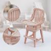 Dollhouse High Chair Wood Highchair Unfinished Miniature for Hobbyists,
