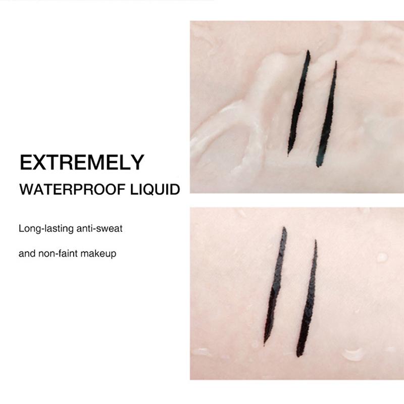 YANQINA Dual-Ended Eyeliner Stamp Pen - Waterproof Liquid Eyeliner with Star Heart Wing Seal 2 In 1 Eye Liner Pen Long Lasting Smudgeproof Eyeliner