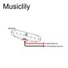 Artec Vintage Staggered Alnico 5 Single Coil Pickup Bridge PU for Electric Cream SSA-12 6.5K Stratocaster/ST Guitar,
