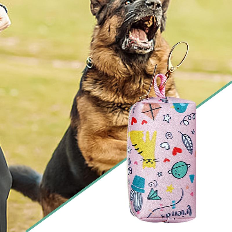 Dog Bag Holder For Poop PU Leather Zipper Poop Bag Holder Stain-Resistant Poop Bag Holder Portable Waste Bag Dispenser With Hook