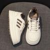 Leather little white shoes women's velvet cotton shoes autumn and winter new shoes versatile platform casual shoes muffin sports shoes