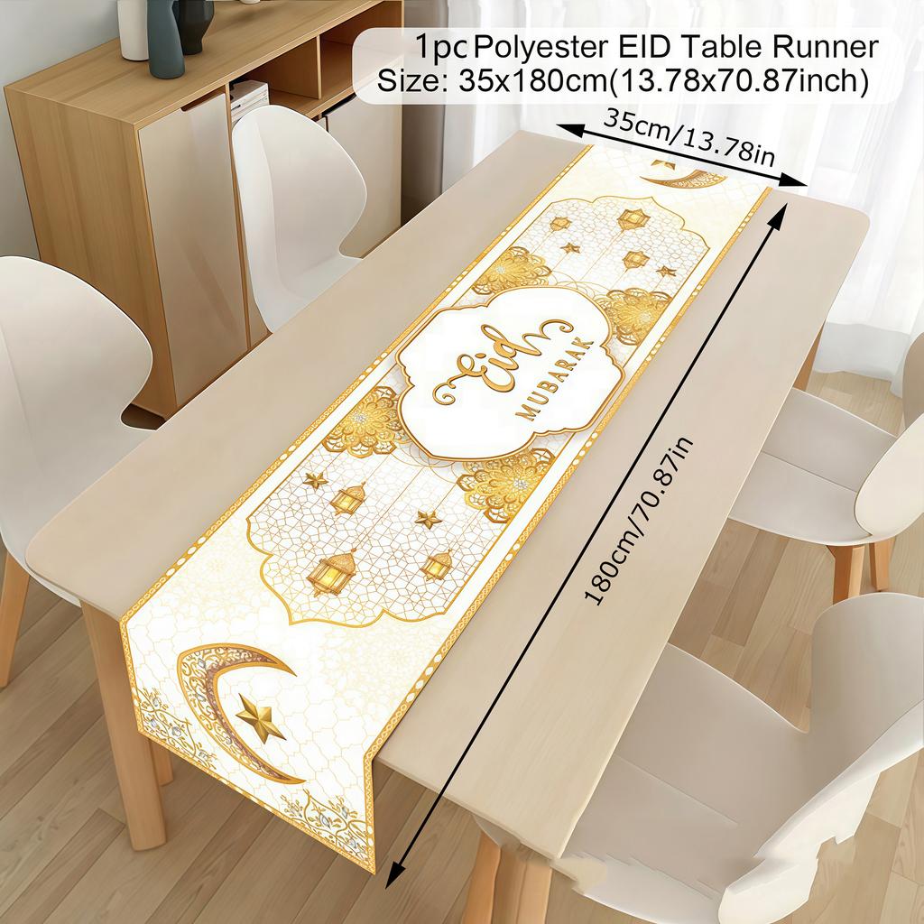 1pc Eid Mubarak Tablecloth Ramadan Decoration For Home Party Supplies Eid Al Adha Ramadan Kareem Home Decoration
