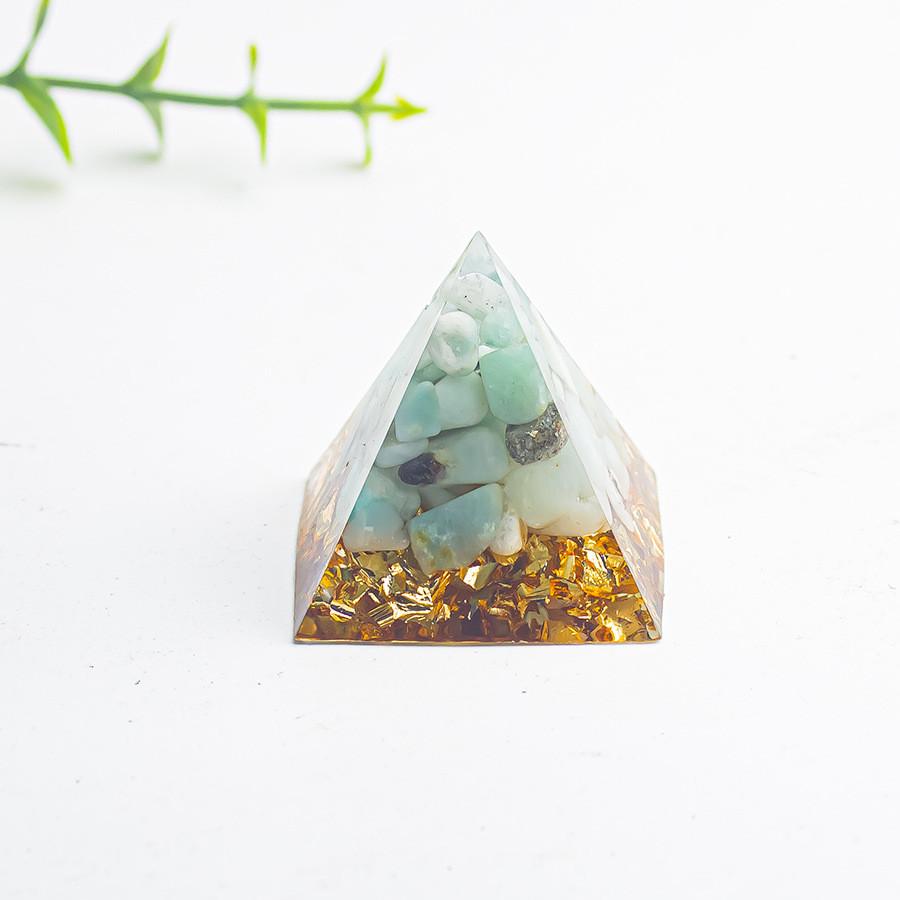 Geometric Crystal Geometric Pyramid Decor For Home Office Gift With Unique Mineral Stones