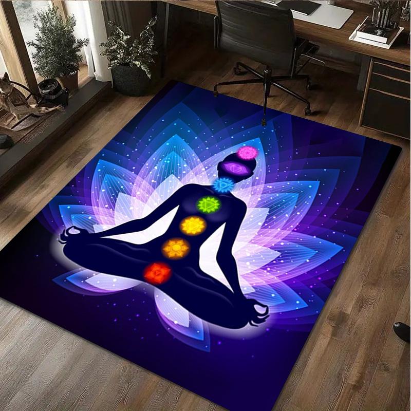 

Chakras Rug - Home carpet Office Decorative Carpet For Living Room Bedroom Door Mat Floor Rug Computer Chair Area Rug 40x60cm( 15x23in )