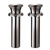 High-quality Stainless Steel Grave Vase with Brim, 48mm Diameter, Set of 2 [W-48] (Extra Large)