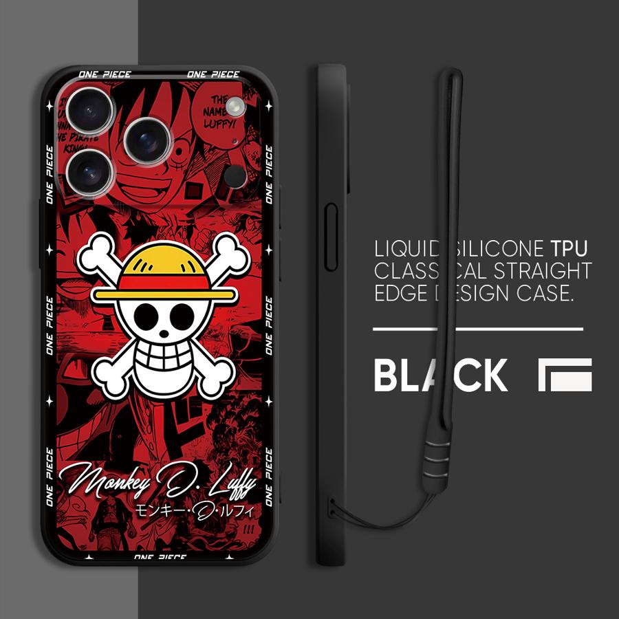 One Piece Red Green Cool Phone Cover Case for Apple iPhone 17 Pro Max 15 Air 13 Mini 7 8 11 XS XR 12 Plus 16