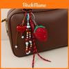 Miu Style Handcrafted Beaded Strawberry Heart Keychain For Gift And Accessories
