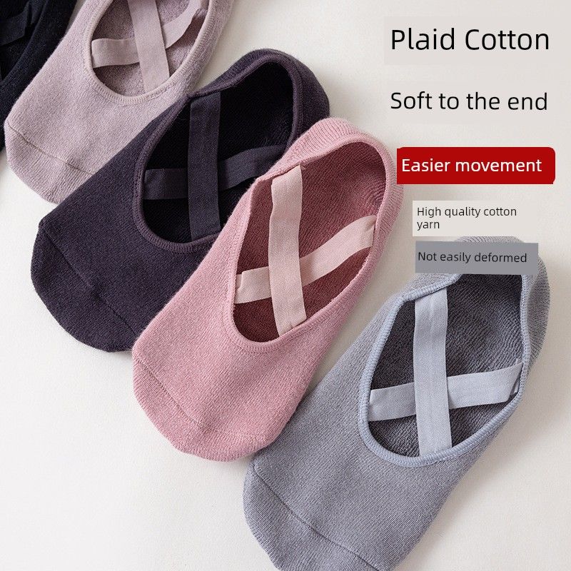 

Yoga Socks Non Slip Professional Women Pilates Socks Summer Thin Sports for Workout and Dance Beginner Silicone Low Cut Socks [1 double] random color