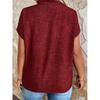 2026 New Women's V-neck Pullover Solid Color Pocket Bat Sleeve Casual Elegant Top for Women