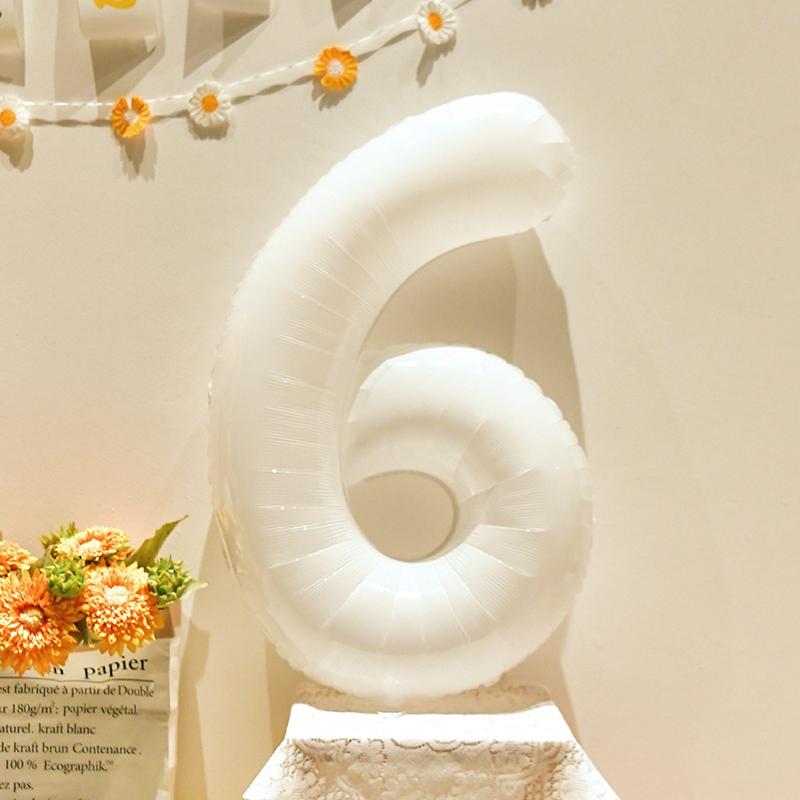 32 Inch White Number Balloons 0-9 Large Digital Foil Helium Ball Wedding Birthday Baby Shower Graduation Anniversary Party Decor