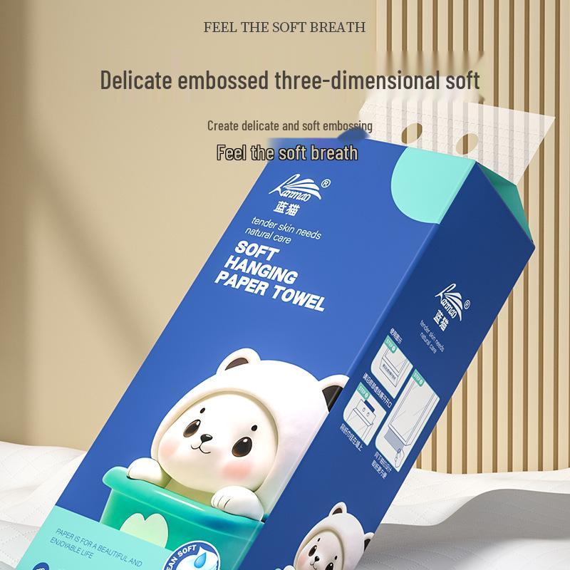 Hanging Household Tissue Box - 1000 Sheets of Virgin Wood Toilet Paper