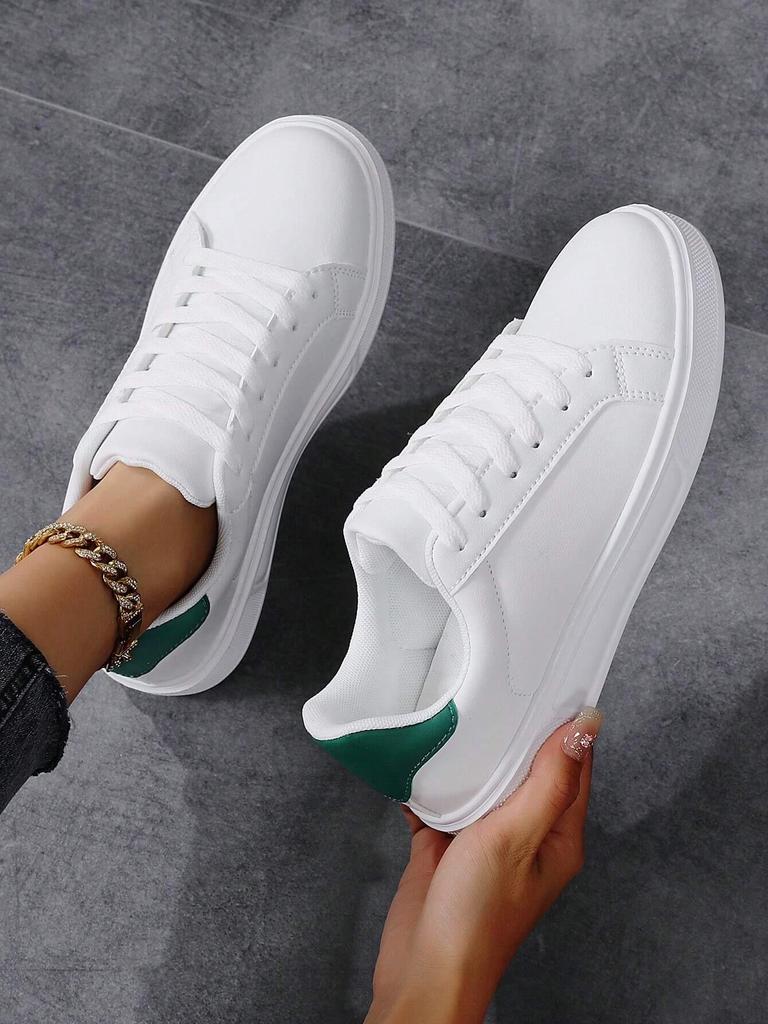 Autumn 2025 Women's Premium White Leather Sneakers