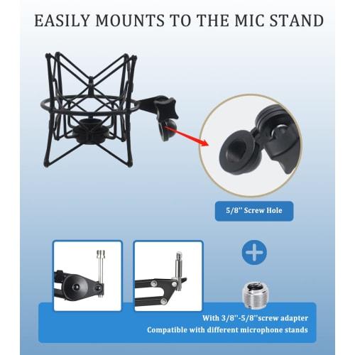 SUUNTOK Microphone Shock Mount, Anti-Vibration Microphone Holder, Spider Recording Microphone Shock Mount Stand Compatible with Neumann U87 Ai, U89 I,
