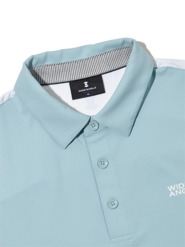 WIDEANGLE Co Color Block Polo Shirt M_Mint