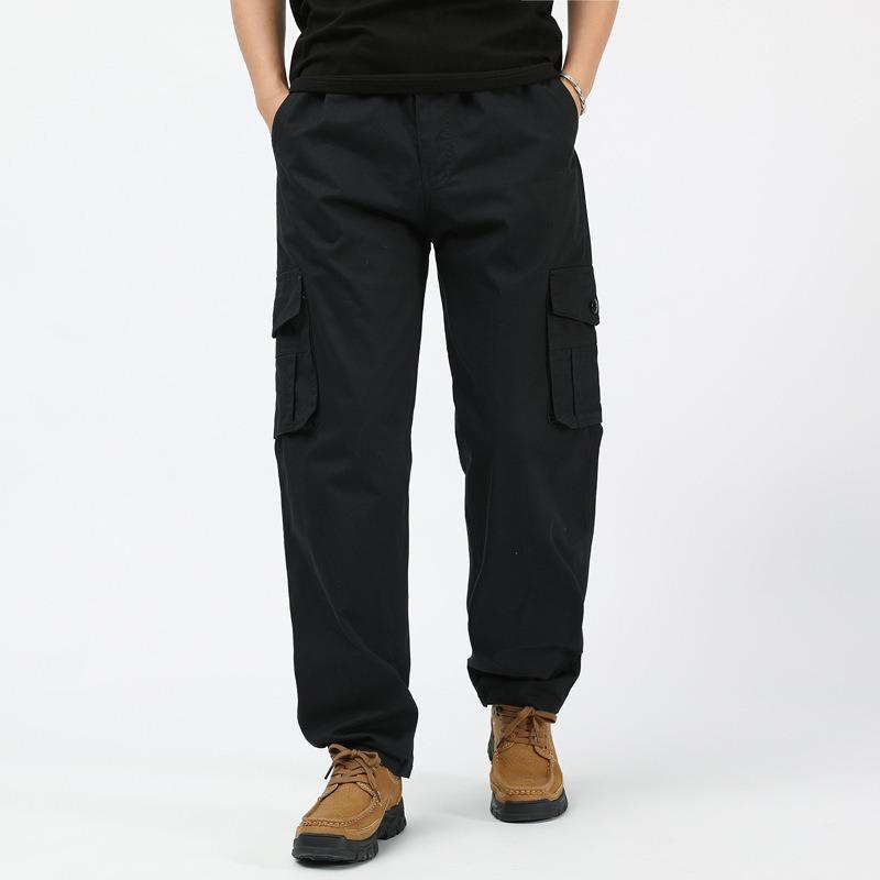 Spring and Autumn Multi-pocket Overalls Men's Loose Large Size Casual Cargo Pants Trousers