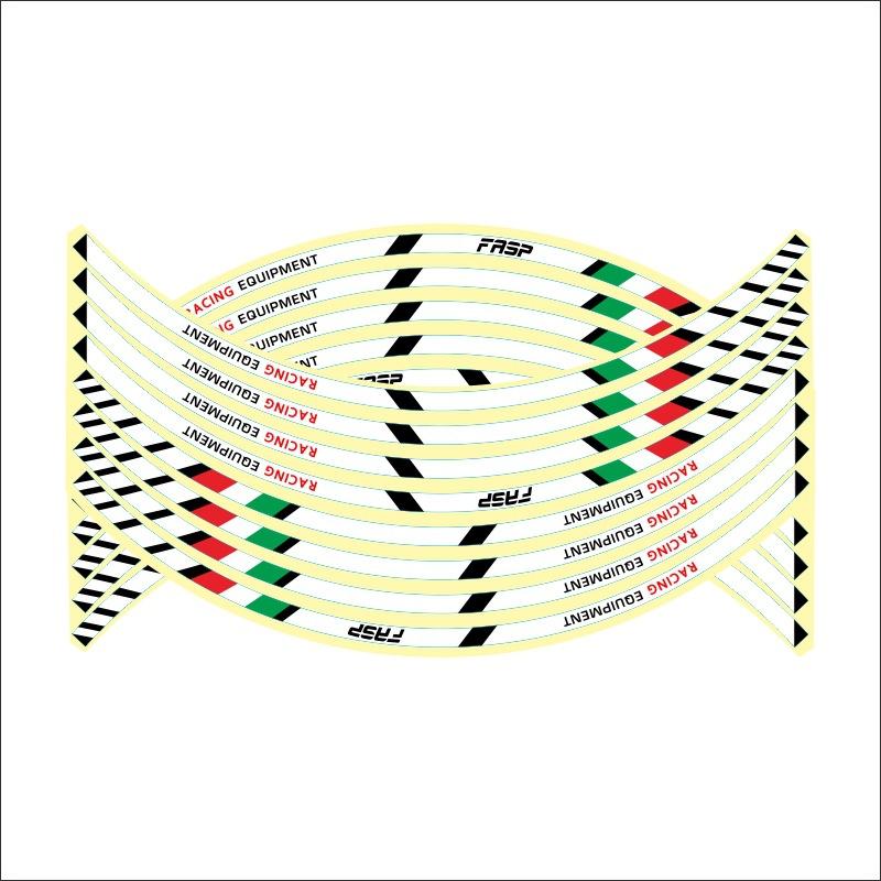 16Pcs Universal 17"18" Strips Motorcycle Wheel Stickers Car Reflective Rim Tape Motorbike Bicycle Auto Decals for Honda