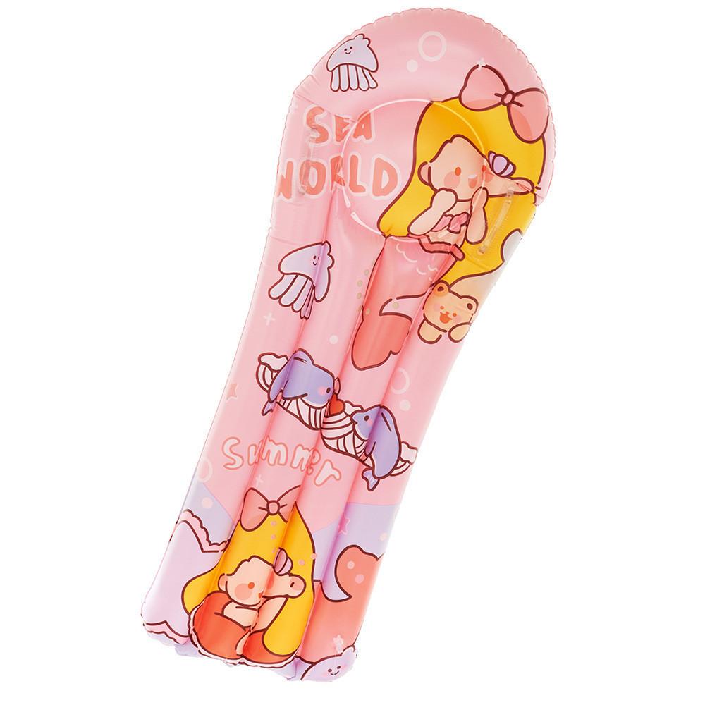 Xiao Lu Inflatable Surfboard Children's Floating Water Toy Ride-on Float Bed For Swimming Training Pink Mermaid