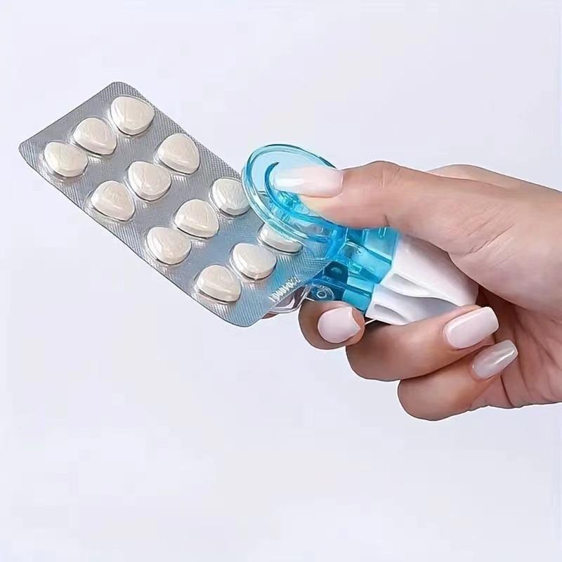 1Pcs Portable Pill Taker Anti Pollution Artifact Medication Dispenser Pill Taker Cup Organizer For Vitamins Pill Popper