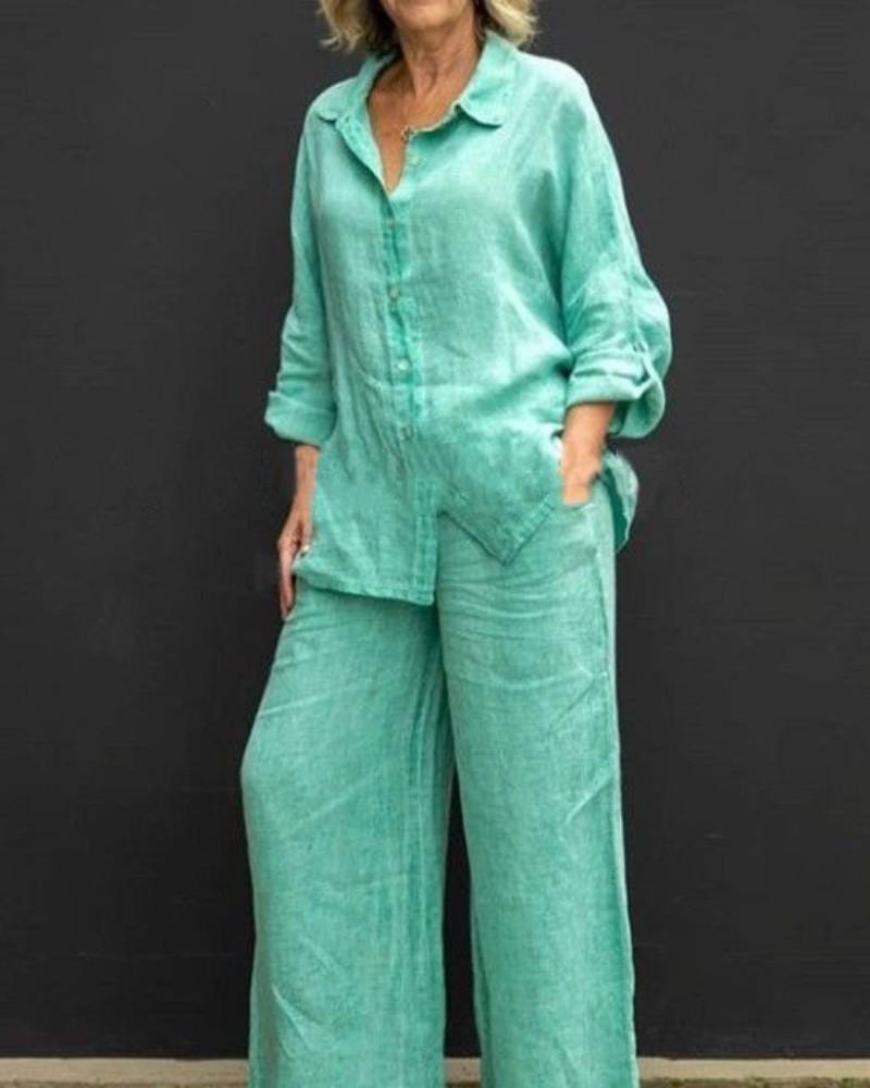 2023 Women's Casual Urban Shirt Set