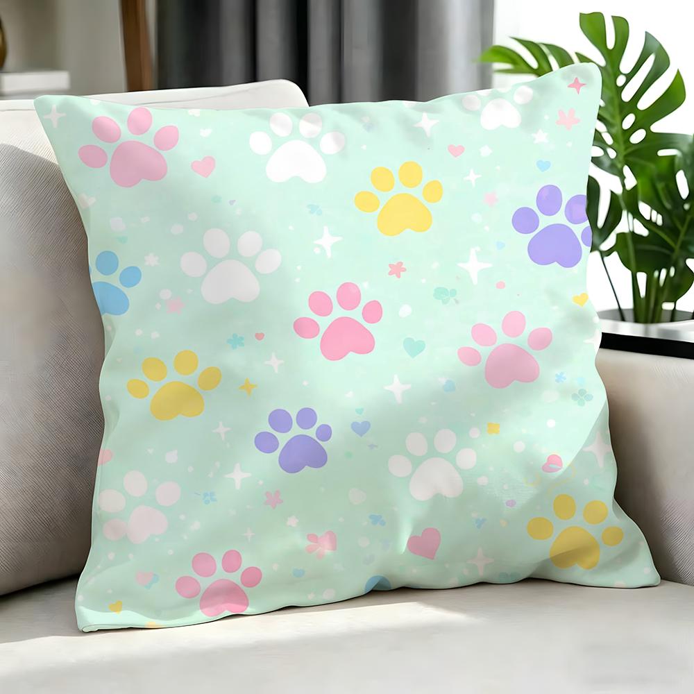 Cartoon PPastel Paw Cushion Cover Cushion Cover Set Pcs x x x Pillowcase Decorative Sofa Home Decor