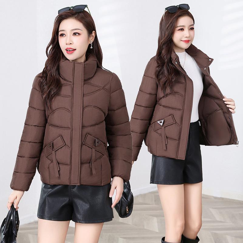 Down cotton-padded clothing women's short winter new fashion cotton-padded clothing slim-fitting and light mother clothing warm cotton-padded jacket