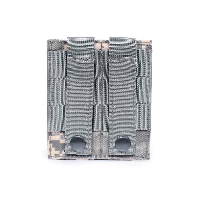 9mm Magazine Pouch Pistol Magazine Bag Tactical Fast Draw Pistol MOLLE Double Mag Pouch EDC Tool Kit Hunting Accessory