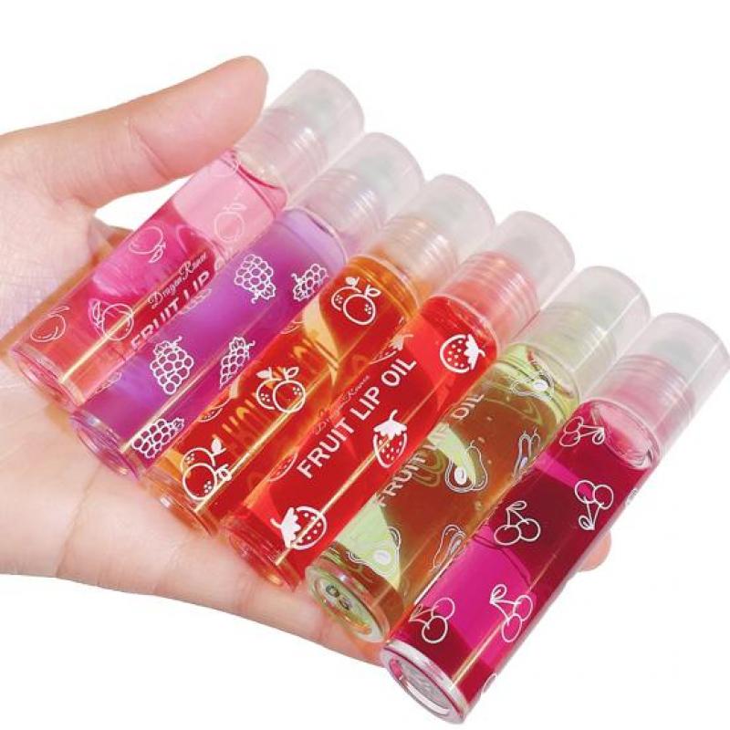 Nourishing Roller Bead Liquid Lipstick Bottled Gloss Moisturizing Waterproof Lip Oil  5pcs