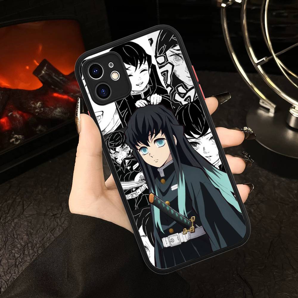 Muichiro Tokito Demon Slayer For IPhone 11 12 13 14 15 16 Pro Max Plus X XS MAX Shockproof Matte Back Cover