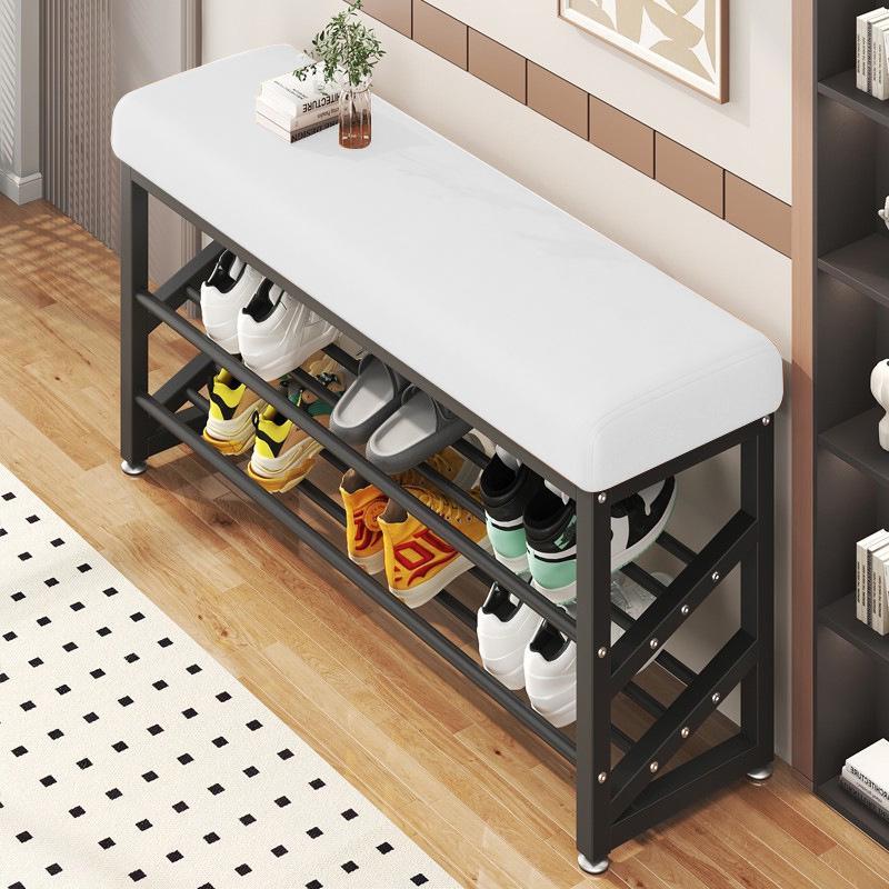 Скамейка для обуви с мягким сиденьем: Скамья для прихожей, обувница и шкаф в одном 60cm белый