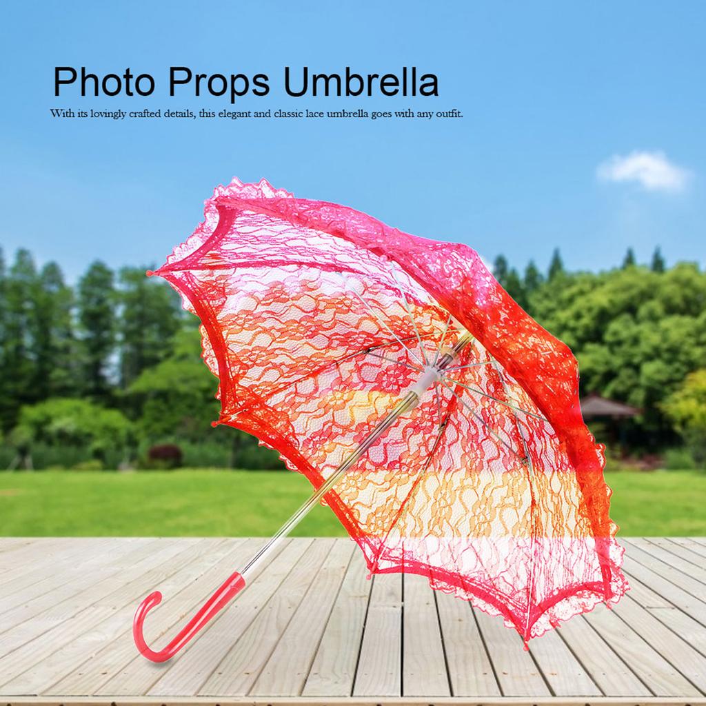 Lace Wedding Umbrella Embroidery Umbrella Bridal Party Decoration Photo Props Accessory