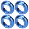 4Pcs Mountain Bike Titanium Alloy Screw Bolts Spacers Brake Caliper Gasket M6 Blue