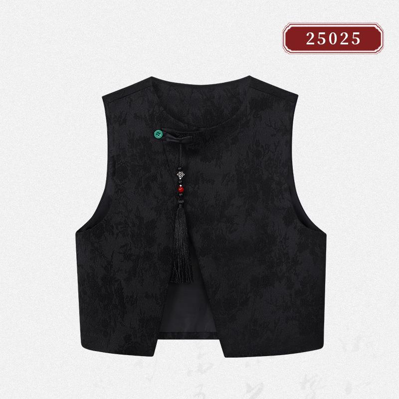 Boys' Chinese-Style Hanfu Set: Tang Suit Vest for Summer Performance