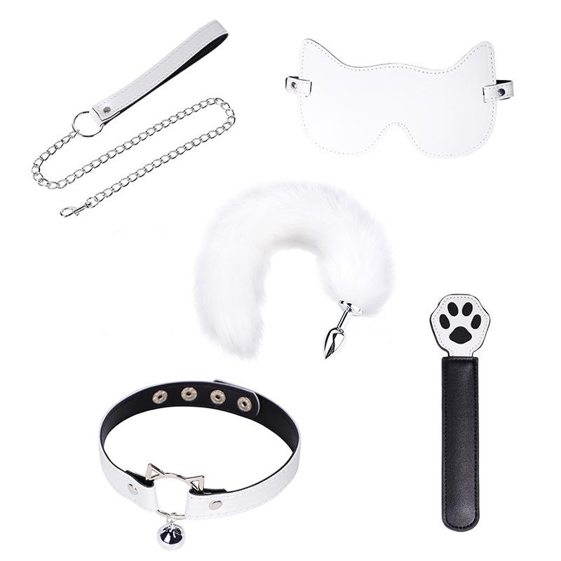 Nekomusume Flirting Set: SM Toys with Restraint Collar & Bone Gag