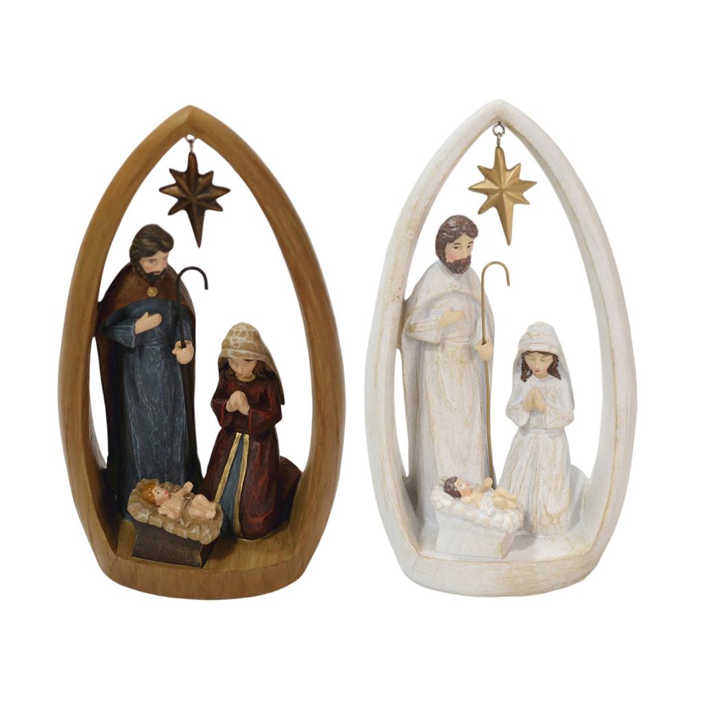 Home Study Decoration Handicrafts And Ornaments, Imitation Wood Carvings Of The Holy And Mother, Resin Gift , Photo Props