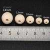 100Pcs 6/8/10/12/14mm Wooden Loose Beads for DIY Jewelry Earring Bracelet Craft