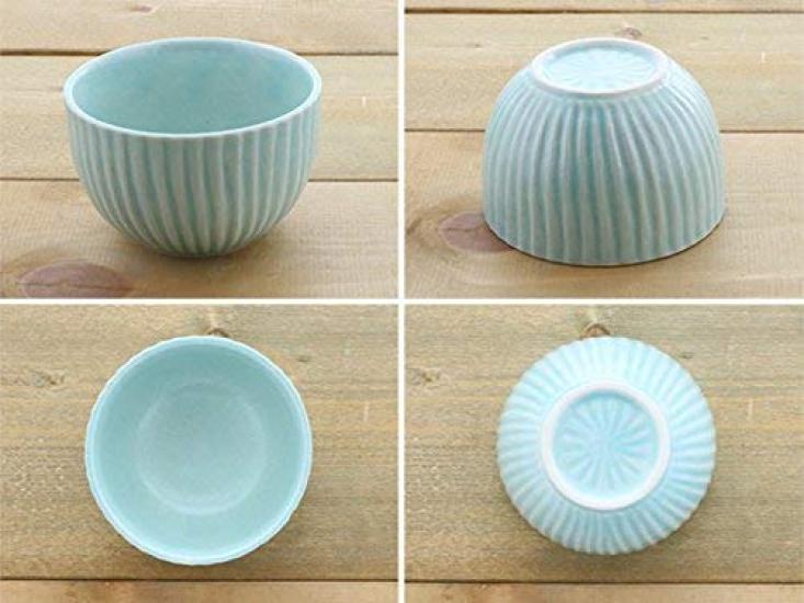 Tableware East Outlet Colon Horsetail Bowl Japanese Tableware Small Bowl Cafe Tableware (Blue Penetration)