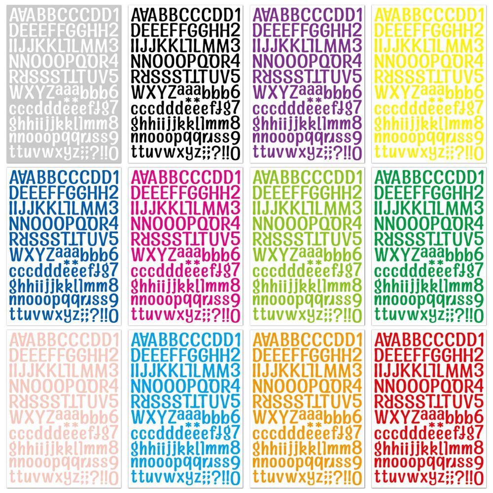 2Pcs 26 Alphabet A-Z Planner Stickers Waterproof Colorful Creative Diy Pvc Letter Number Sticker For Kids Cup Laptop