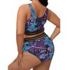 2024 Bikini z wysokim stanem, seksowne, z rozcięciem, w dużych rozmiarach, dla kobiet