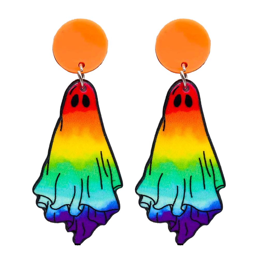 Novelty Halloween Earrings Cartoon Spook Dangle Earrings Cute Spook Dangle Earring for Christmas Jewellery Spooky Gift