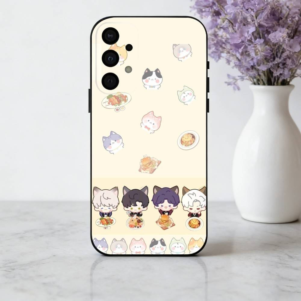 

G-Game Cute Love And Deepspace Phone Case For Samsung Galaxy A73,A72,A71,A70,A53,A52,A51,Soft Silicone Black Cover Samsung a40