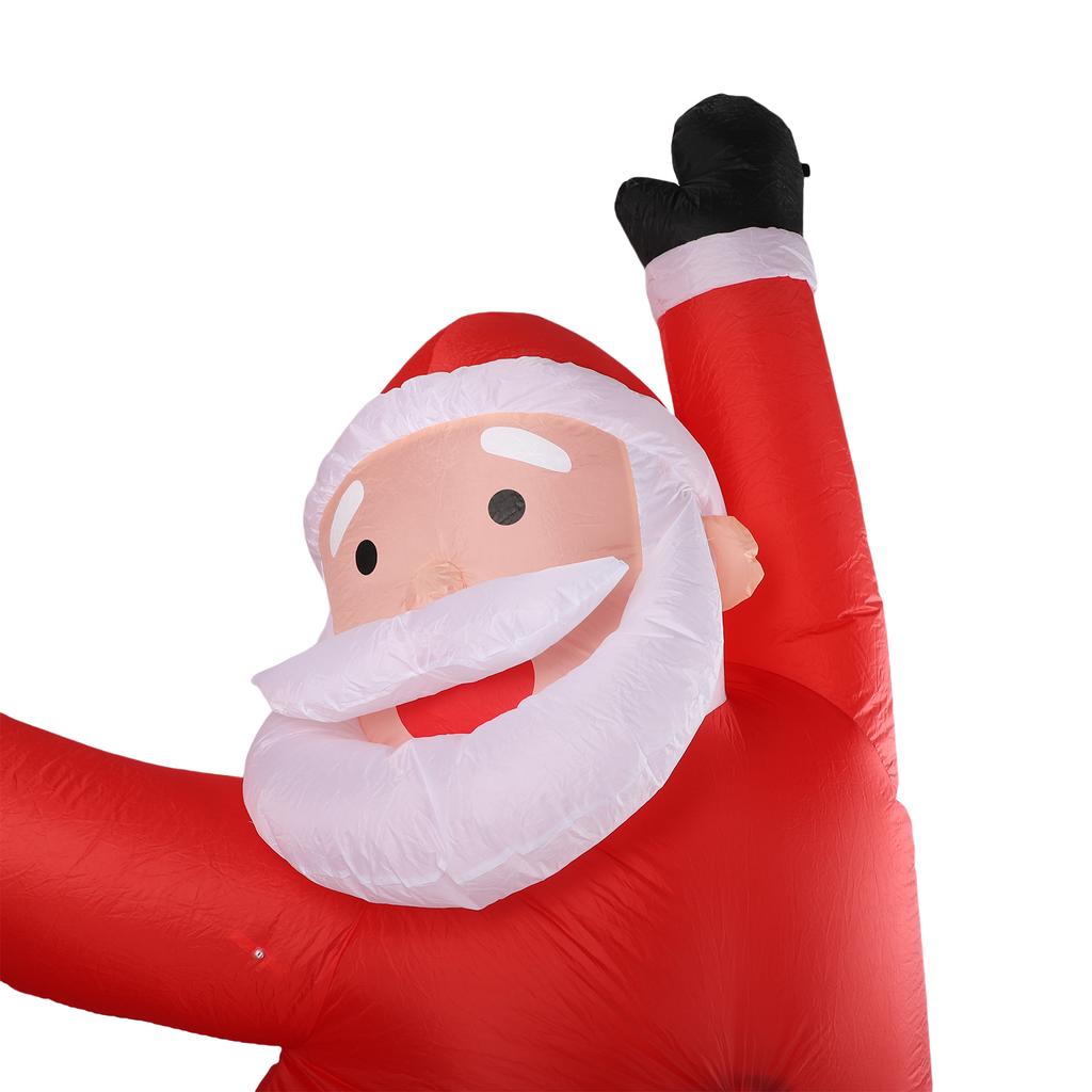 Christmas Decorations Outdoor 5.9ft Xmas Inflatable Santa Climbing Santa with Present Bag Blow Up Decorations For Yard Wall