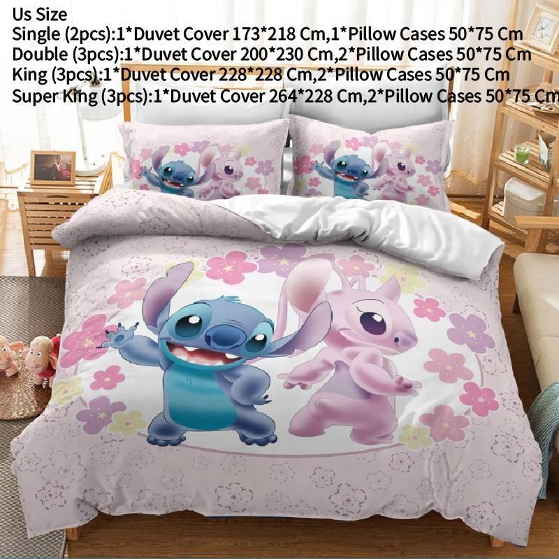 Lilo Pelekai Stitch Cartoon Bedding Set For Kids Room Decor