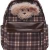 Retro-karierter Welpen-Rucksack im College-Stil für Herbst/Winter – stylische All-Match-Schultasche für Mädchen