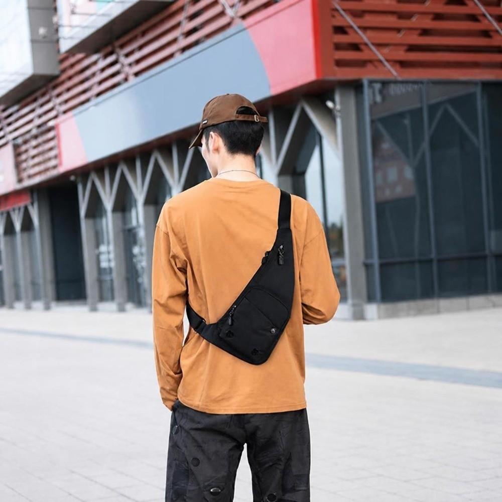 Lightweight Crossbody Shoulder Bag Zipper Pockets Sling Backpack Chest Bag  Camping Outdoor