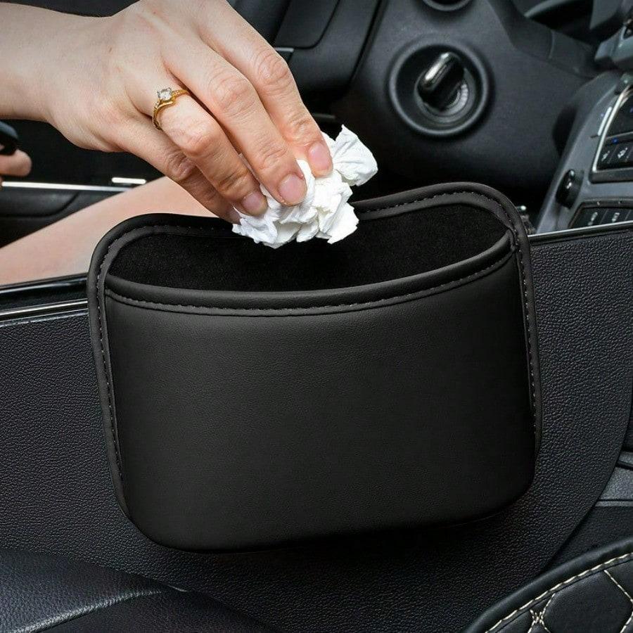 Car Trash Can, Car Door Seat Back Storage Bag, Car Leather Storage Bag, Storage Box, Water Cup Holder