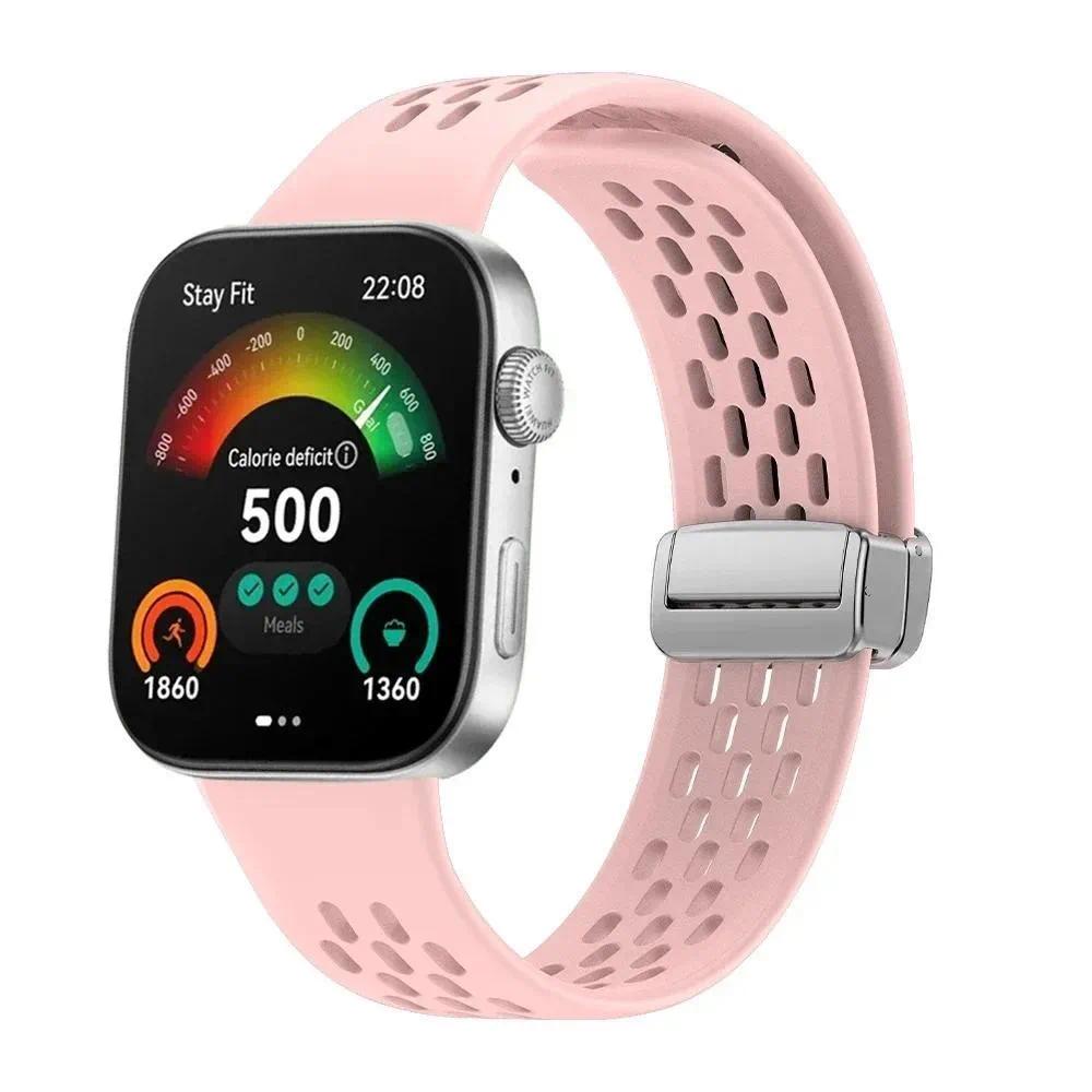 Sport Strap Compatible for Huawei Watch Fit 4 Fit 3 Soft Silicone Band Magnetic Buckle Watchband for Huawei Watch Fit 4 Pro