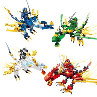 4-stil Phantom Ninja Dragon Byggeklosser Minifigurer Mursteinsett Klassisk filmmodell Barneleker Gutter For Barn